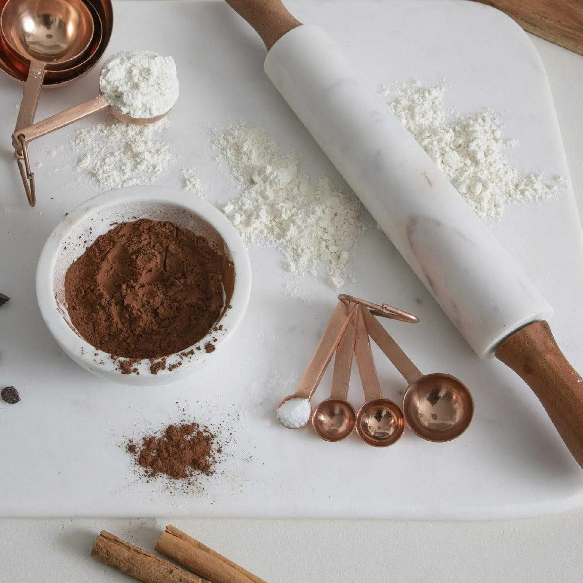 Acadia Measuring Spoons, Copper