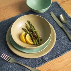 Al Fresco Organic Salad Plate, Sage Green, Set of 4^Be Home Clearance