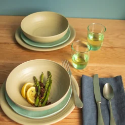 Al Fresco Organic Salad Plate, Sage Green, Set of 4^Be Home Clearance
