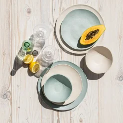 Al Fresco Organic Salad Plate, Sage Green, Set of 4^Be Home Clearance