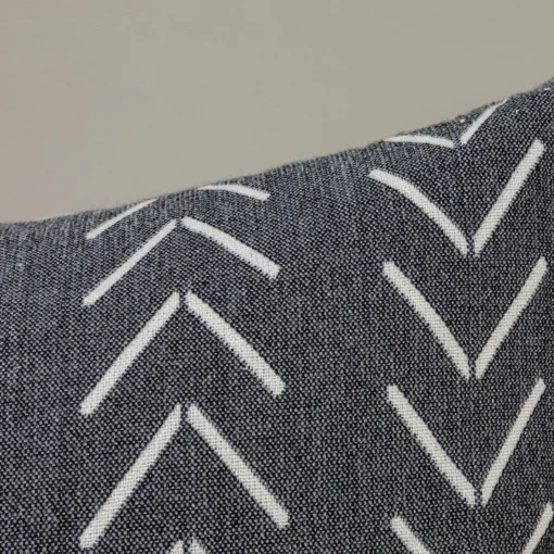 Alpaca Square Pillow, Grey with Chevrons^Be Home New