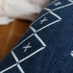 Alpaca Square Pillow, Navy with Diamond & Plus^Be Home Clearance