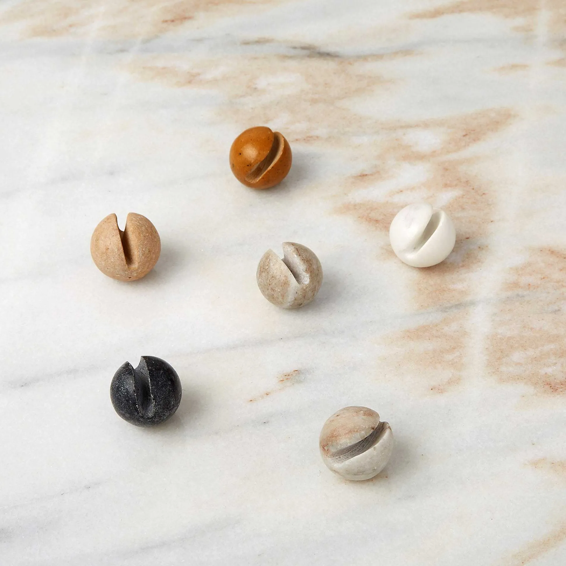 Assorted Marble Orb Drink Charm, Set of 6