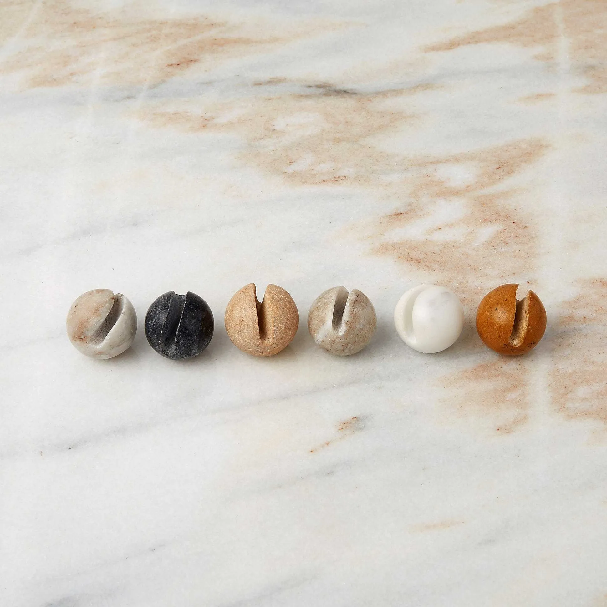 Assorted Marble Orb Drink Charm, Set of 6