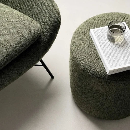 Barrow Pouf, Pine Green, 15.5"