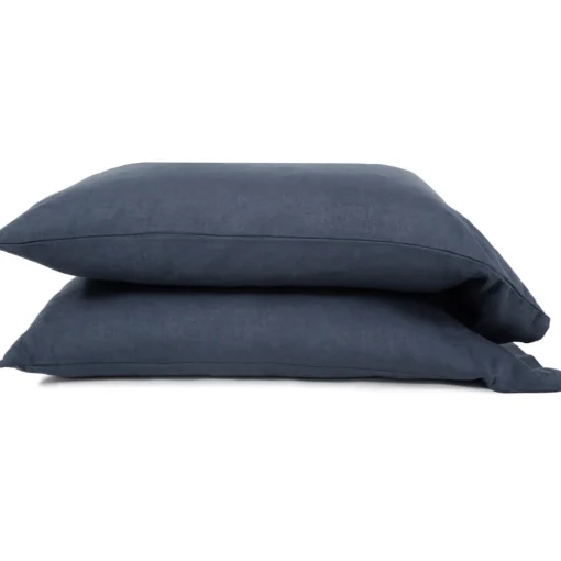 Belgian Linen Queen Sheet Set, Navy^Be Home Cheap