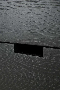 Billy Solid Black Oak Drawer Unit with Key Lock