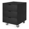 Billy Solid Black Oak Drawer Unit