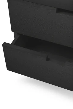 Billy Solid Black Oak Drawer Unit