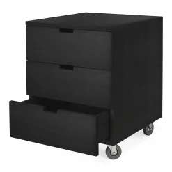 Billy Solid Black Oak Drawer Unit