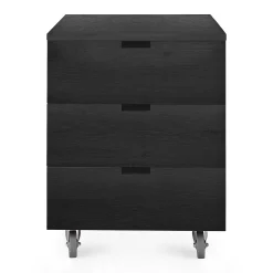 Billy Solid Black Oak Drawer Unit