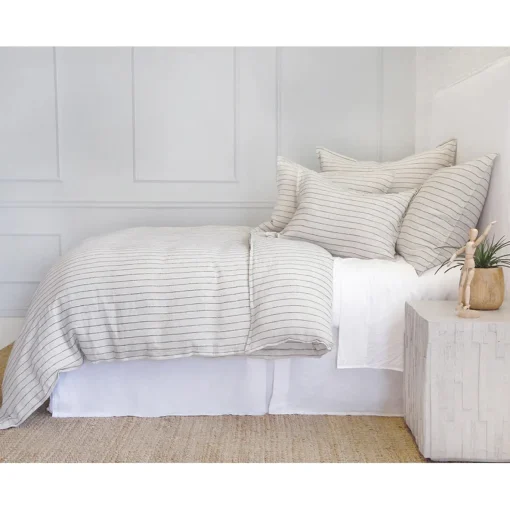 Blake Big Pillow, Flax & Midnight^Be Home Cheap