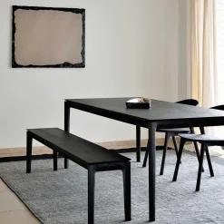 Bok Solid Black Oak Dining Table, 79