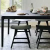 Bok Solid Black Oak Dining Table, 55"