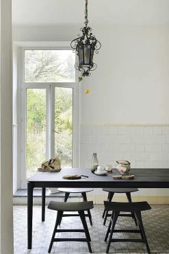 Bok Solid Black Oak Dining Table, 55