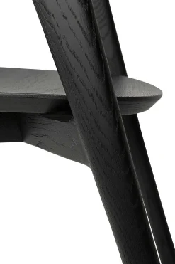 Bok Solid Black Oak Dining Chair