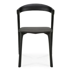 Bok Solid Black Oak Dining Chair