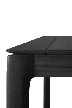 Bok Solid Black Teak Outdoor Dining Table, 118