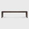 Bok Solid Brown Oak Bench, 73"