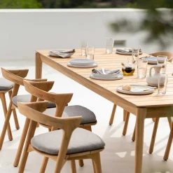 Bok Solid Teak Outdoor Dining Table, 98