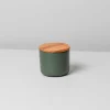 Brampton Stoneware Canister Set of 3, Forest Green
