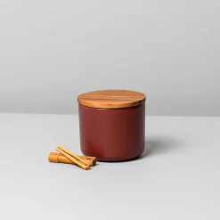 Brampton Stoneware Canister Set of 3, Burgundy