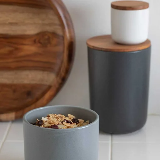 Brampton Stoneware Extra Large Canister, Black
