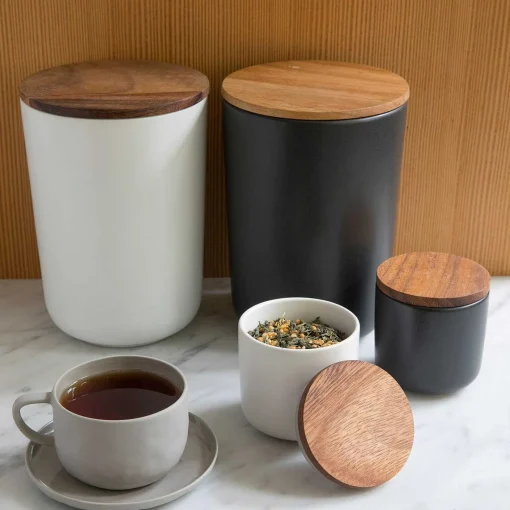 Brampton Stoneware Extra Large Canister, Black