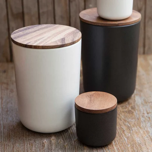 Brampton Stoneware Extra Large Canister, Black