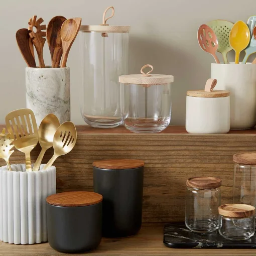 Brampton Stoneware Extra Large Canister, Black
