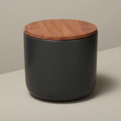 Brampton Stoneware Large Canister, Black