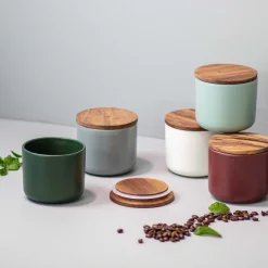 Brampton Stoneware Medium Canister, Seaglass