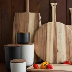 Brampton Stoneware Medium Canister, Black