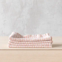 Brittany Napkin, Brick and Natural, Set of 4^Be Home New