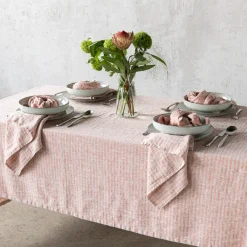 Brittany Napkin, Brick and Natural, Set of 4^Be Home New