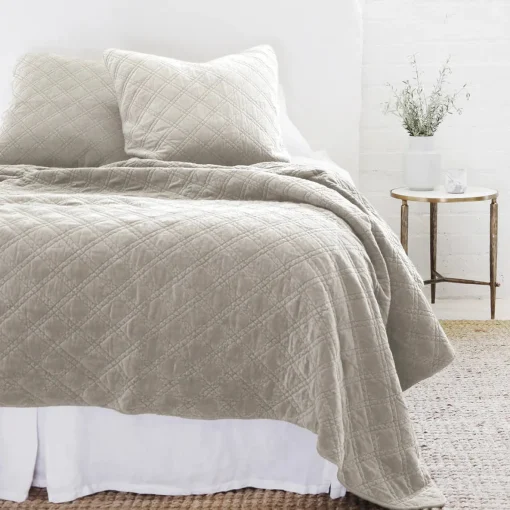 Brussels King Coverlet, Taupe^Be Home New