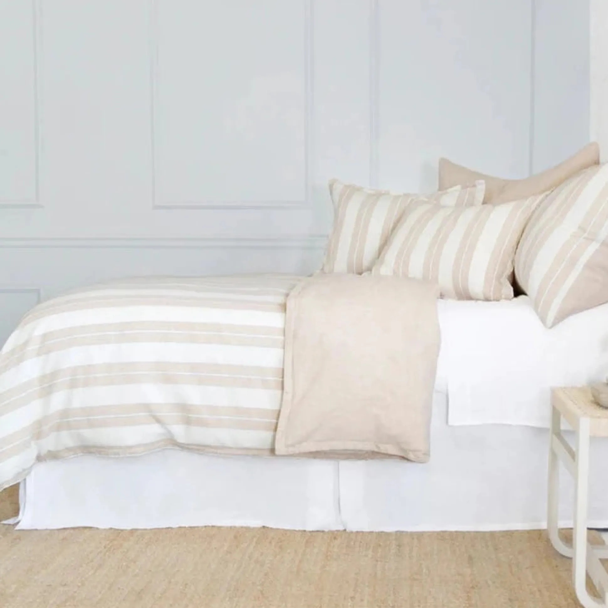 Carter Queen Duvet Cover, Ivory & Amber^Be Home New