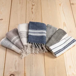 Chesapeake Hand Towel, Stone with Natural