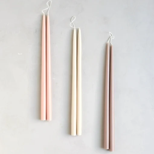 Classic Taper Candle, Set of 2, Greige^Be Home Flash Sale