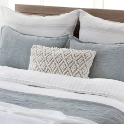 Coco Handwoven Rectangular Pillow, Ivory^Be Home Outlet