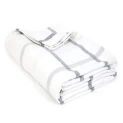 Copenhagen Queen Blanket, White & Grey^Be Home Sale