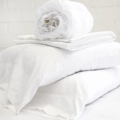 Cotton Percale Sheet Set, King , White^Be Home Online