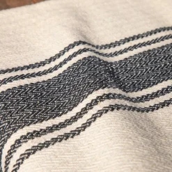 Cotton Canvas Table Runner with Stripes