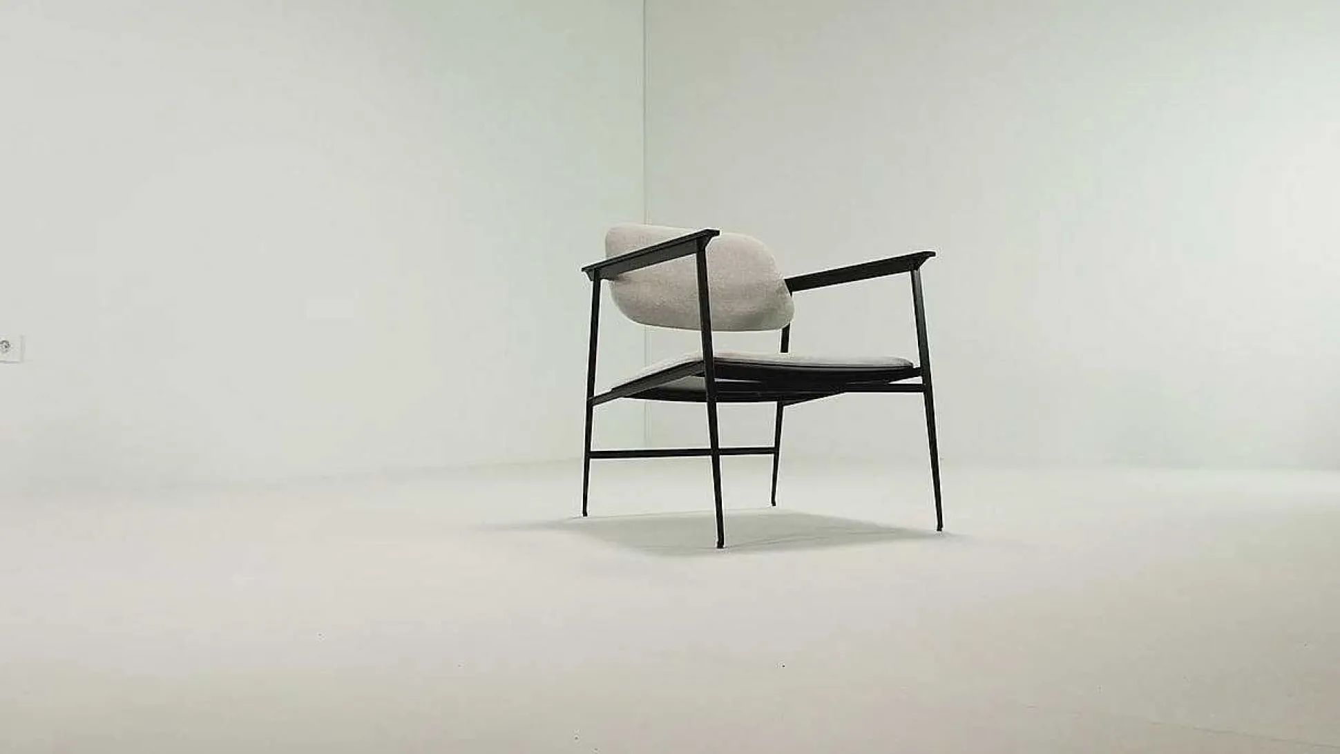 DC Fabric Lounge Chair, Light Grey