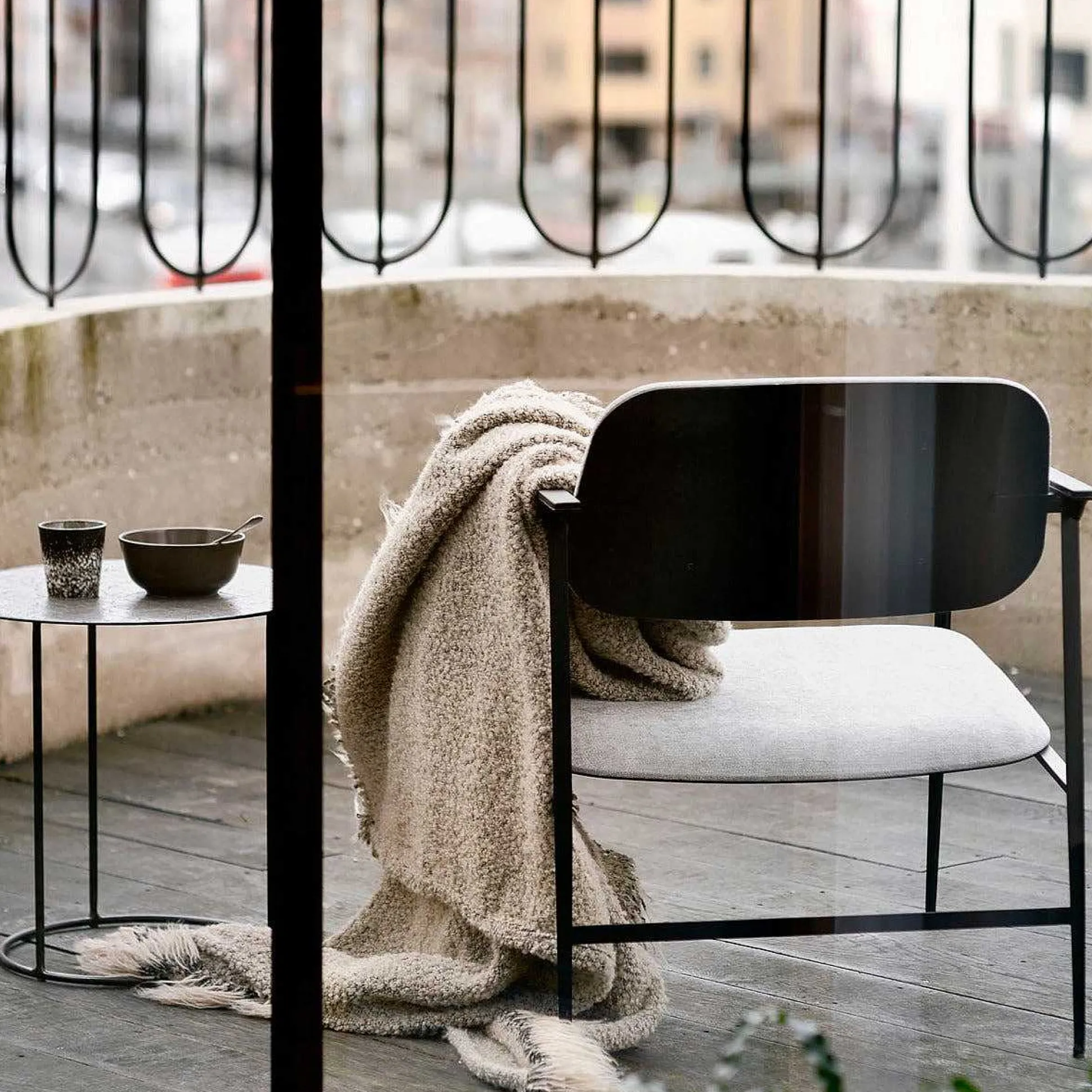 DC Fabric Lounge Chair, Light Grey