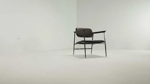 DC Leather Lounge Chair, Chocolate