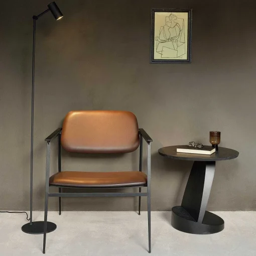 DC Leather Lounge Chair, Chocolate
