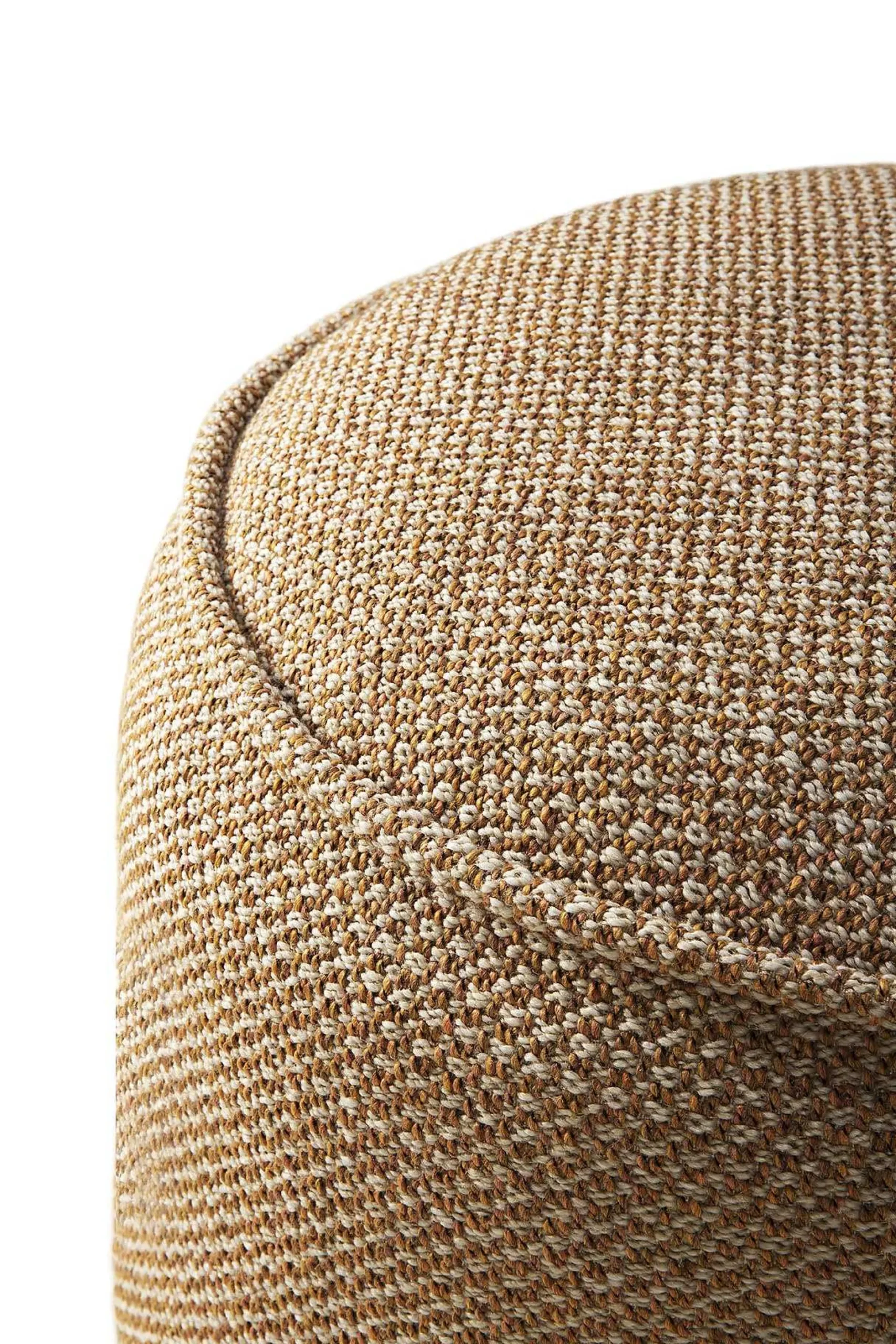 Donut Outdoor Pouf, Marsala Check Fabric