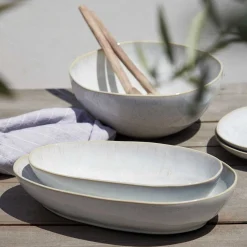 Eivissa Reactive Glaze Oval Baker, Small