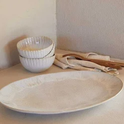 Eivissa Reactive Glaze Wide Oval Platter